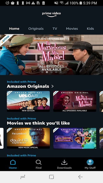 Amazon Prime Video app detail