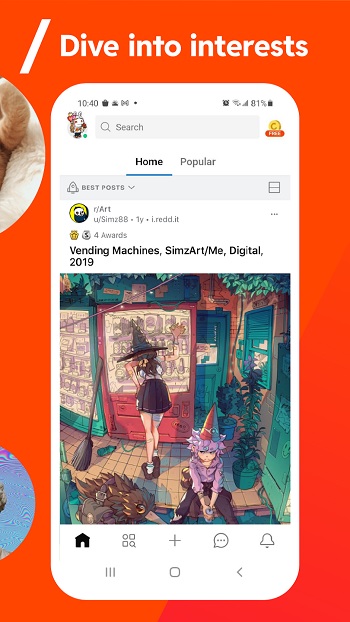 Reddit app detail