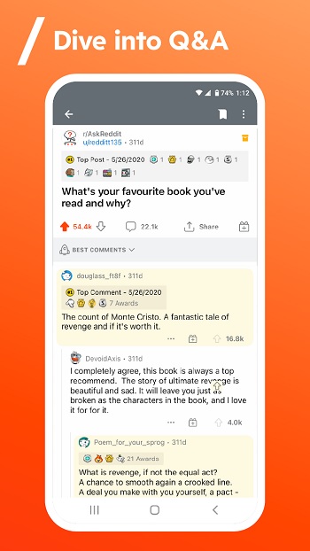 Reddit app detail